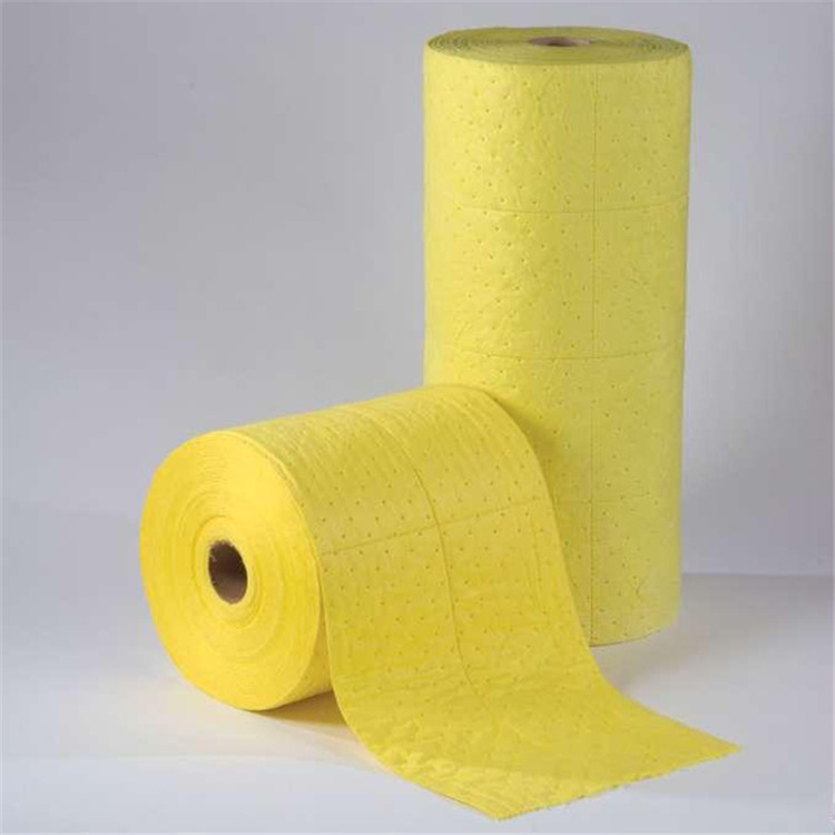 Rollo absorbente de materiales peligrosos líquidos de peso ligero para derrames de ecolab