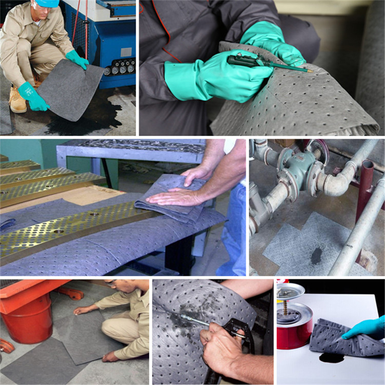 Almohadilla absorbente universal de acetona de seguridad y protección del medio ambiente en el lugar de trabajo derrames de fugas